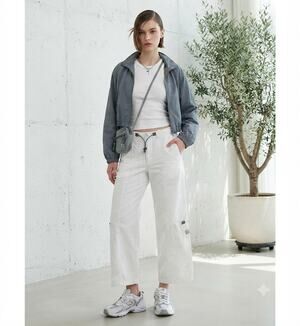 Marithe + Francois Girbaud Y2K Techwear Utility Cargo Pants White Avant-Garde 8